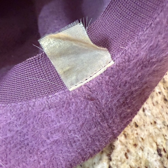 Vintage 1970s Purple Angora Slouchy Bucket Hat - Picture 8 of 9
